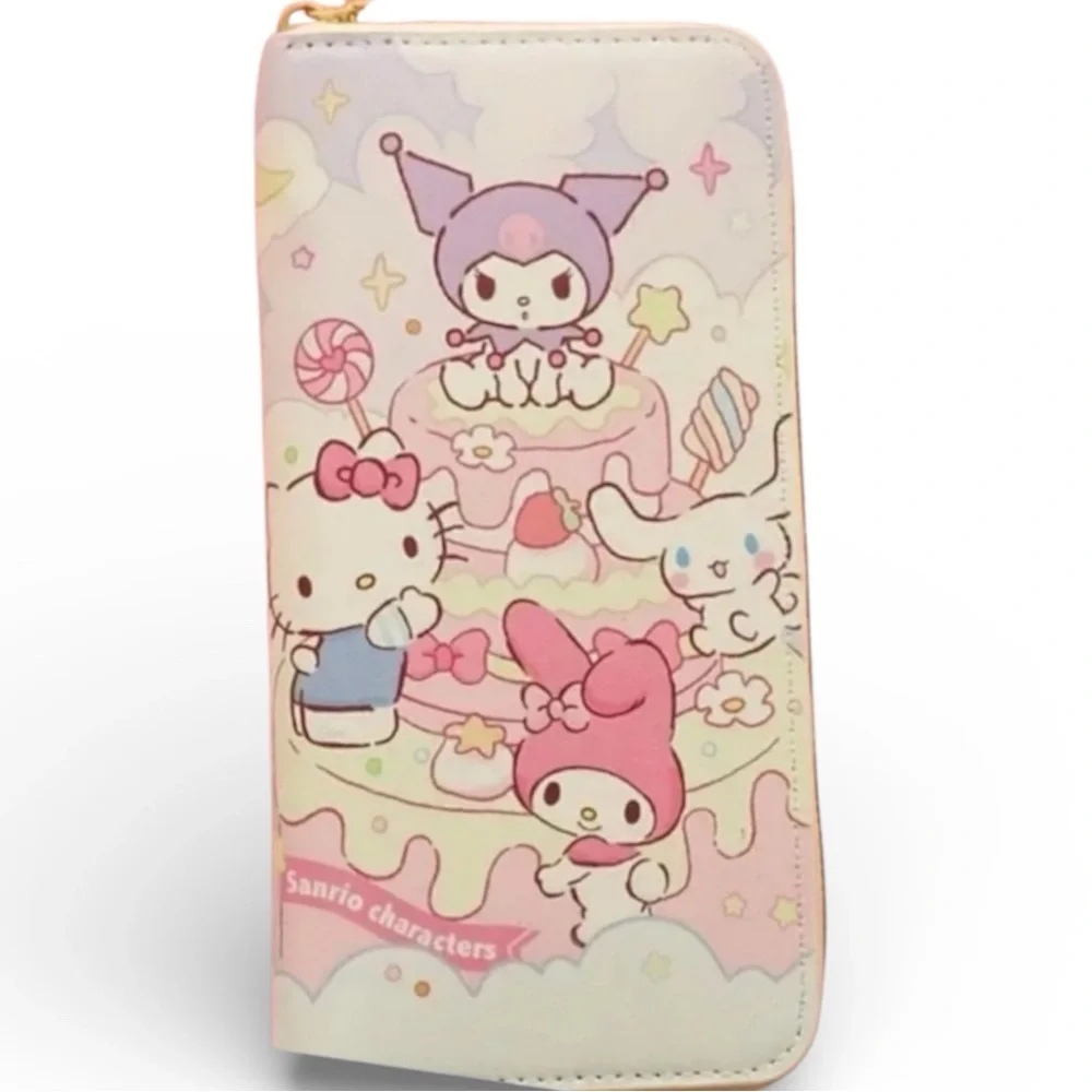 NEW Hello Kitty and Friends Pink Multicolor Wallet in package New with Tags NWT